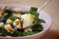 Recettes de cuisine : Epinards aux pommes en salade