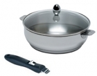 Lot sauteuse inox + couvercle + poignée LAGOSTINA SALVASPAZIO