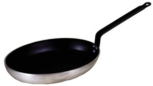 Poêle à poisson ovale anti-adhésive choc