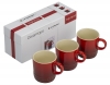 Coffret 3 tasses espresso cerise Le Creuset