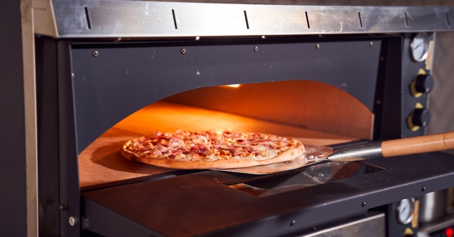 Pelle à Pizza Ronde en Inox avec Manche en Anti-dérapant Idéal