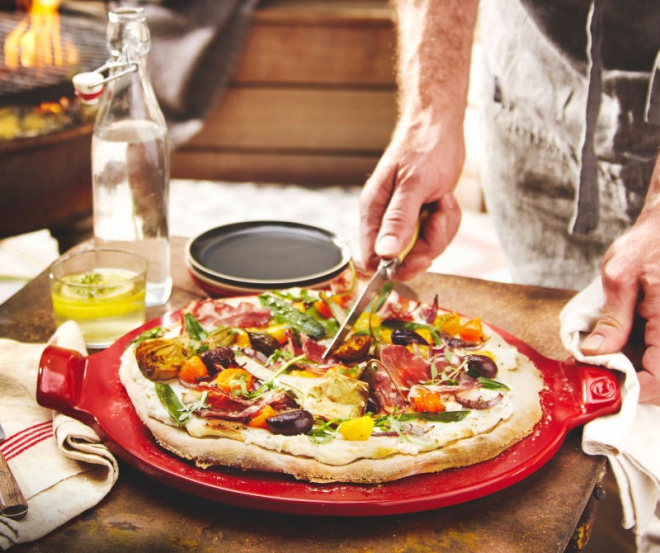 Plaque à pizza, ronde, 28 cm, avec trous, plaque de cuisson