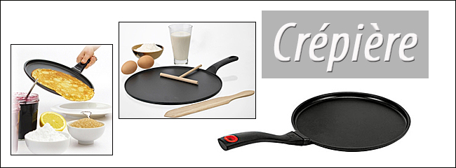 Poêle à crêpes en granité rouge 26 cm - Crêpière