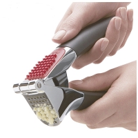 Sinnsally Presse ail Manuel en Acier Inoxydable Professionnel,Découpe  Ecrase ail,Garlic Press Rocker Crusher,Hachoir Ail pour Broyer et