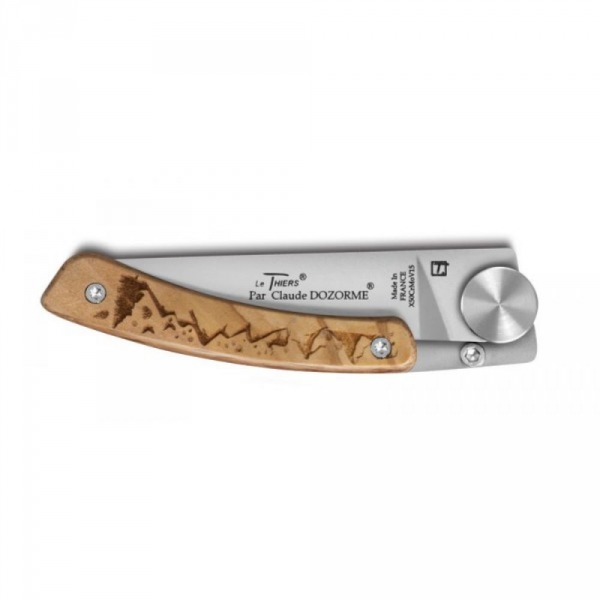 Couteau de poche Manche Chêne Liner Lock Le Thiers Claude Dozorme