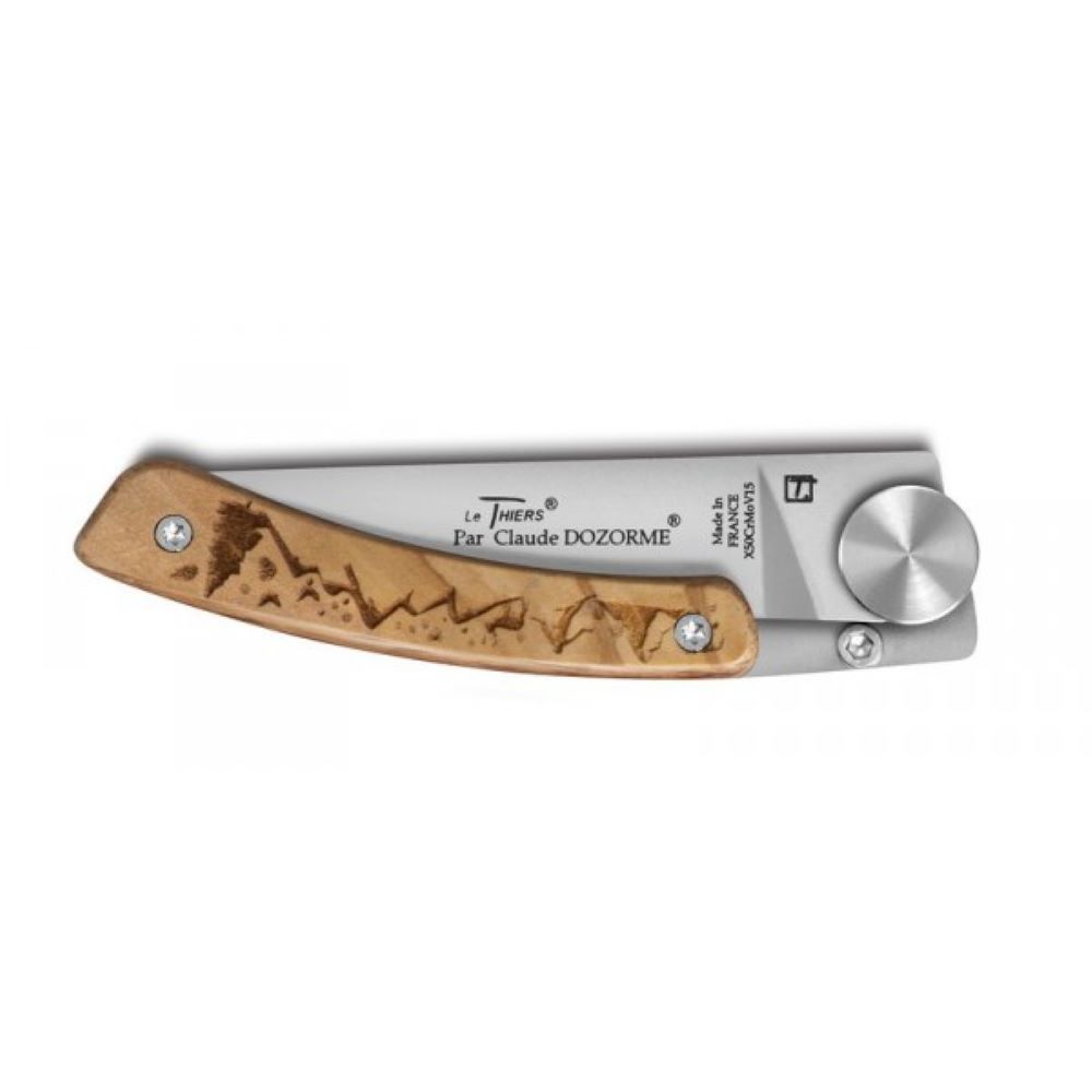 Couteau de poche Manche Chêne Liner Lock Le Thiers Claude Dozorme