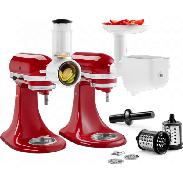 Kit 3 accessoires hachoir + tranchoir + passoire à fruits Kitchenaid