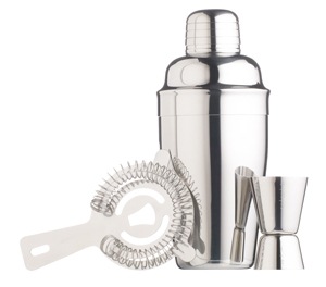 Set shaker à cocktail 3 pièces
