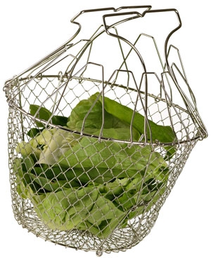 Panier à salade inox pliant avec raidisseur