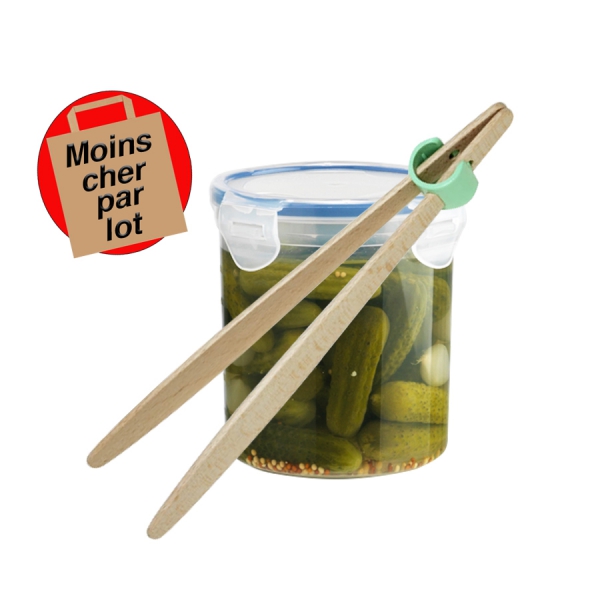 Lot boîte à cornichons + Pince à cornichons
