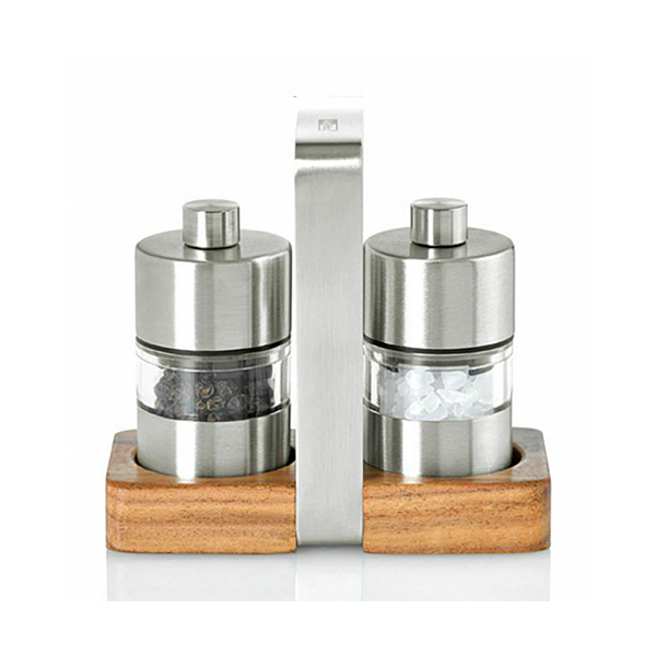 Ménagère Poivre & Sel Inox/bois d'acacia AdHoc