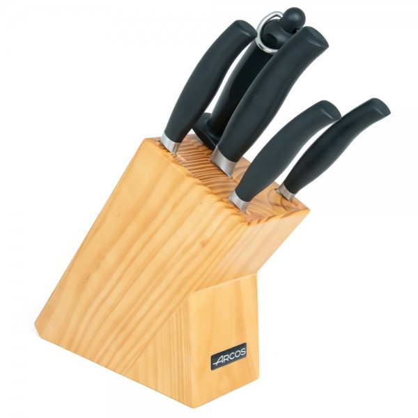 Bloc Couteaux 4 pcs + fusil Clara Arcos