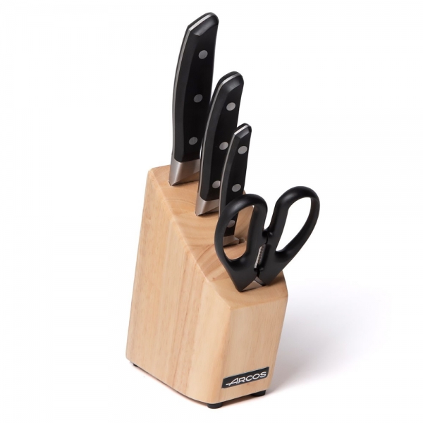 Bloc Couteaux 3 pcs + ciseaux Manhattan Arcos