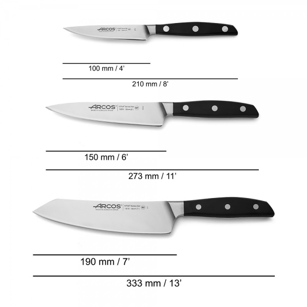 Coffret Couteaux 3 pcs Manhattan Arcos