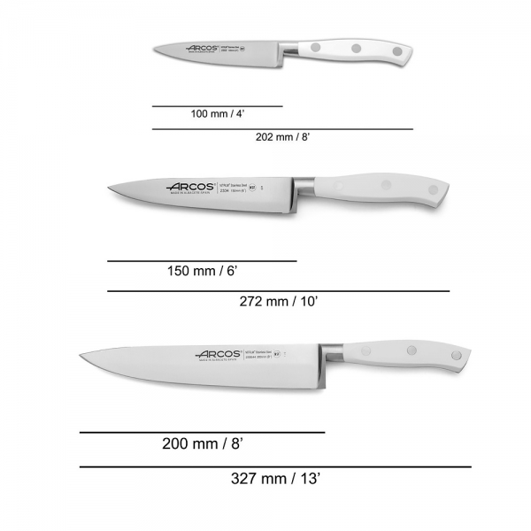 Coffret Couteaux Cuisine Riviera Blanc Arcos