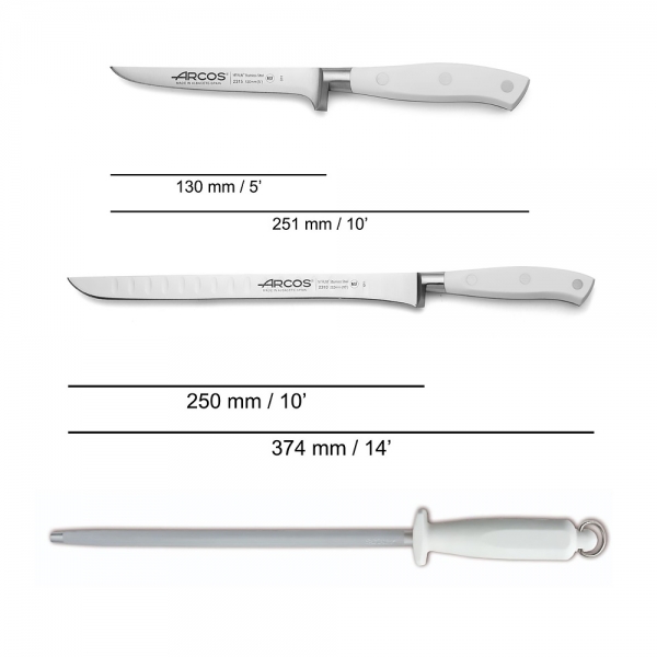 Coffret Découpe Jambon Riviera Blanc Arcos