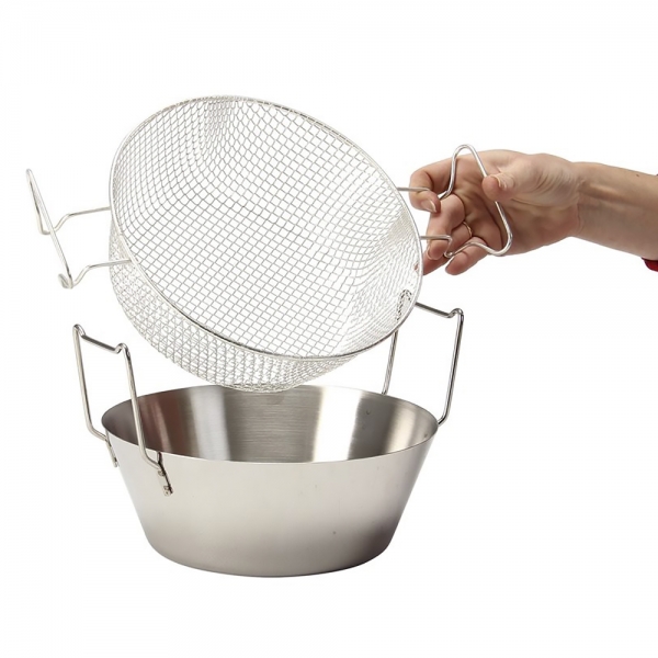 Friteuse traditionnelle en inox avec panier Eatitaly Maxifry 26 cm Ino 