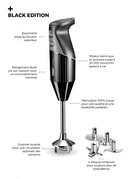 Mixeur plongeant Bamix Black Edition M 250