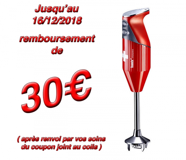 BAMIX M 200 Swissline rouge