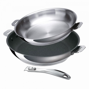 140x140 - Lot Poêle inox 24 cm + Poêle 28 cm anti-adhésive Beka Evolution