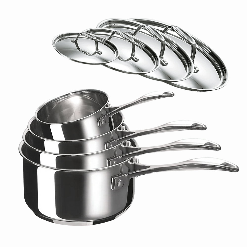 Set de casseroles Universal 6 pièces, acier inoxydable, fond à