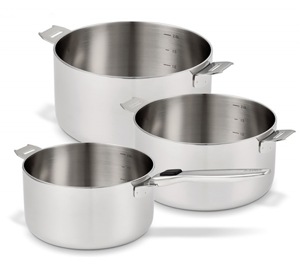 SET 3 CASSEROLES PIERRE AVEC POIGNEES 16 A 20CM