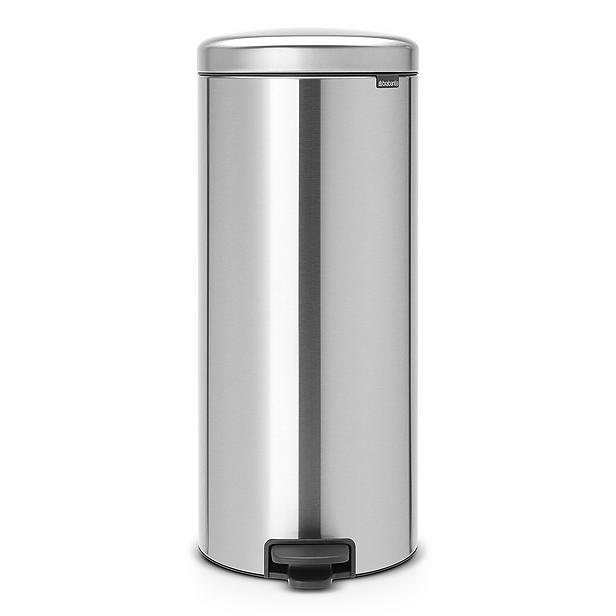 Brabantia - Poubelle Touch Bin Unie New, 30L - Acier Inoxydable Platinium