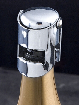 Bouchon de champagne métal chromé