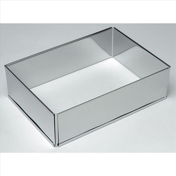 Rectangle inox - 24 x 12 x ht 4,5 cm - Gobel - Meilleur du Chef