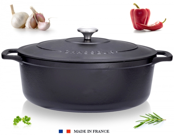 Cocotte fonte Chasseur ovale