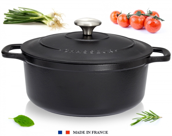 Cocotte fonte Chasseur ronde