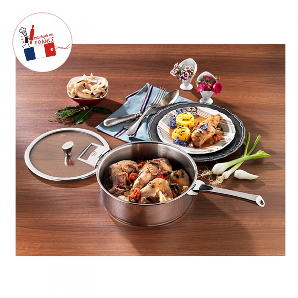 Sauteuse inox Cristel Casteline amovible