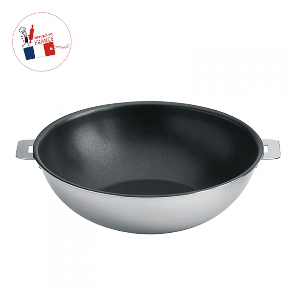 Wok anti-adhesif Cristel Casteline amovible