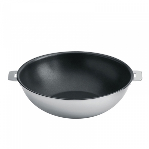 Wok inox 36 cm revêtement anti-adhésif : Stellinox