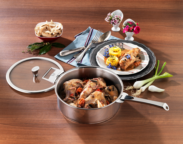 Sauteuse inox Cristel Casteline amovible