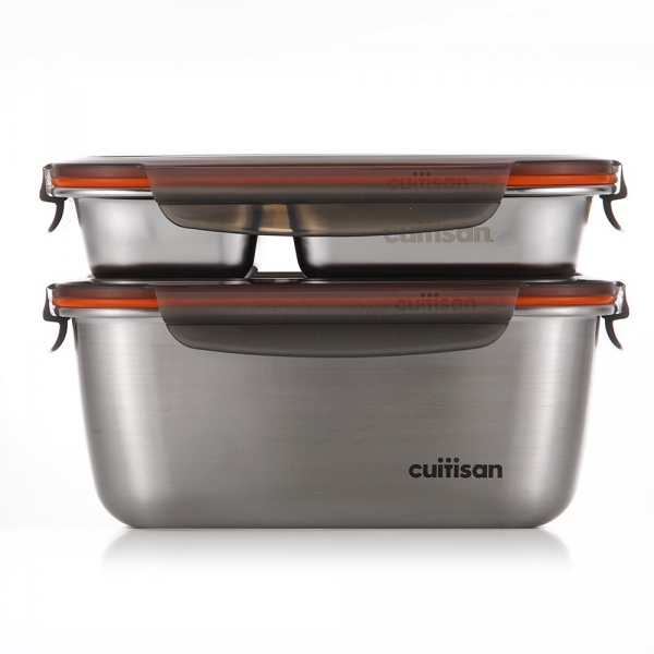 Set boites repas inox + sac de transport Cuitisan