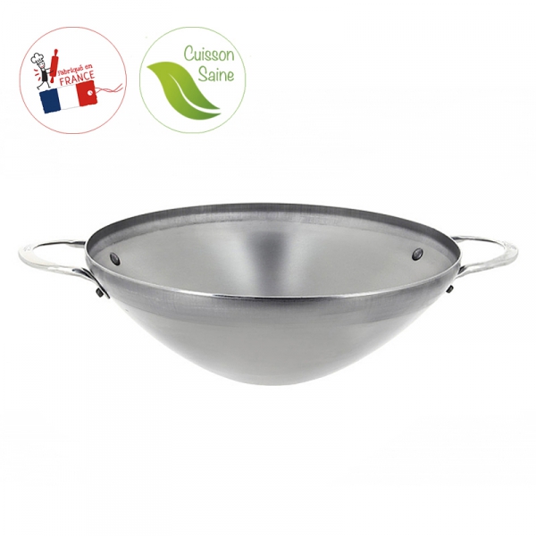Wok 2 Anses Minéral B Element De Buyer