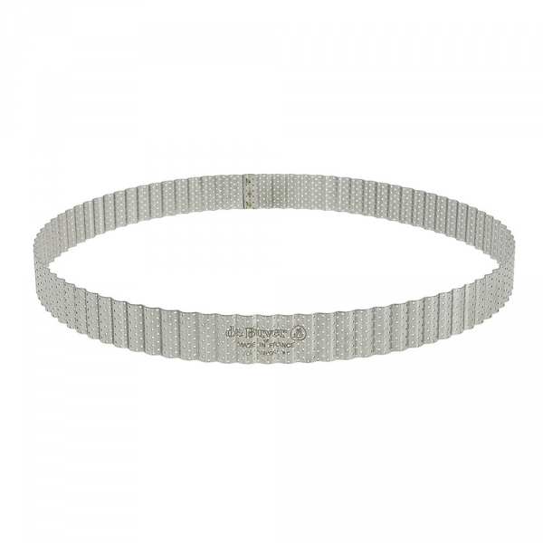 Cercle à Tarte Cannelé Inox Perforé De Buyer