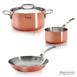 Batterie Cuisine Induction Casserole Inox Ø 14-16-18-20 cm Milady