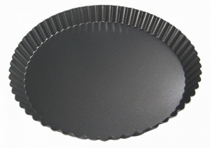 140x98 - Tourtière Cannelée anti-adhésive Bord évasé Fond Fixe De Buyer