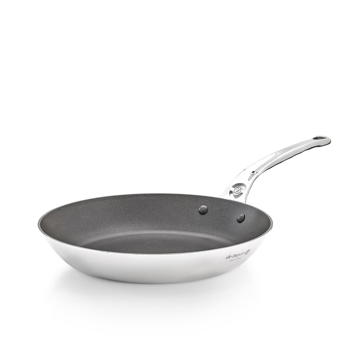 Set 2 poêles antiadhésives, casserole et couvercle inox Affinity De Buyer