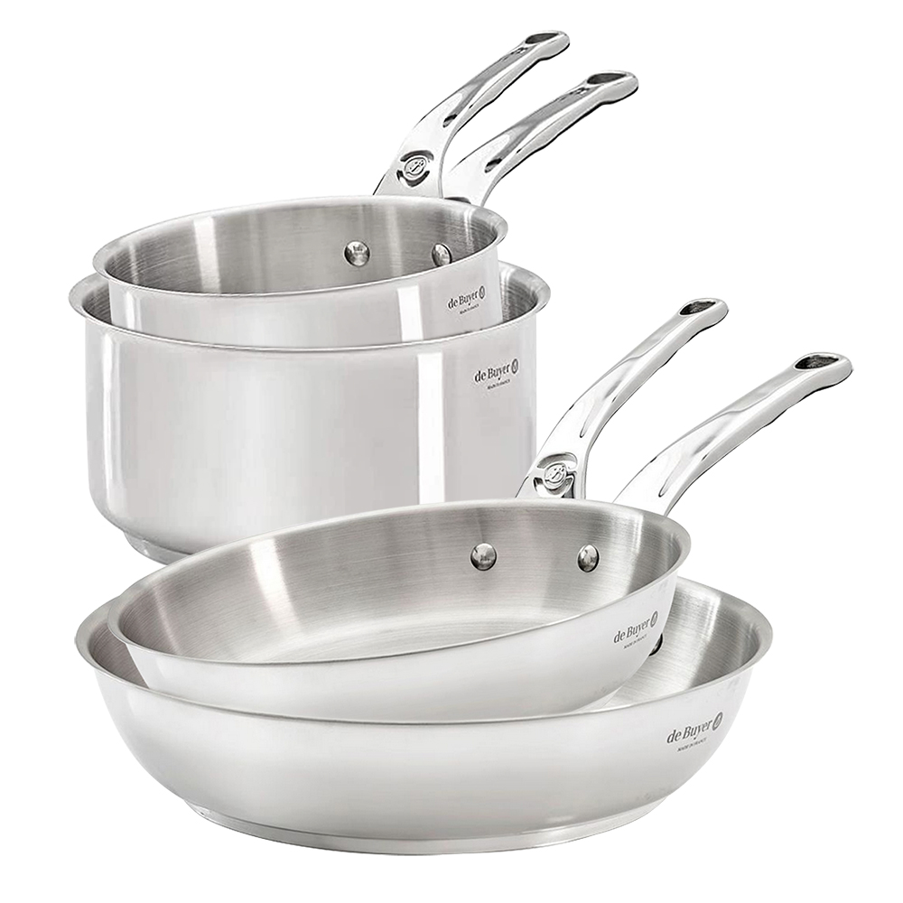 Poêle DE BUYER milady inox queue fonte 28 cm 3412.28