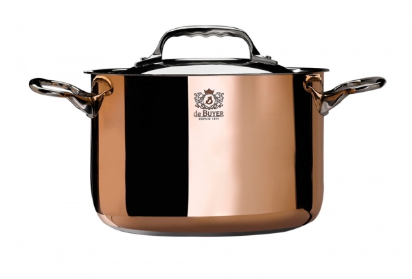Braisière Cuivre Inox Induction avec Couvercle De Buyer