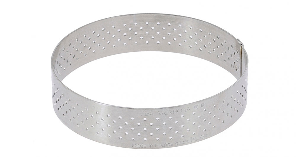 Cercle à tarte extensible perforé en inox Scrapcooking 