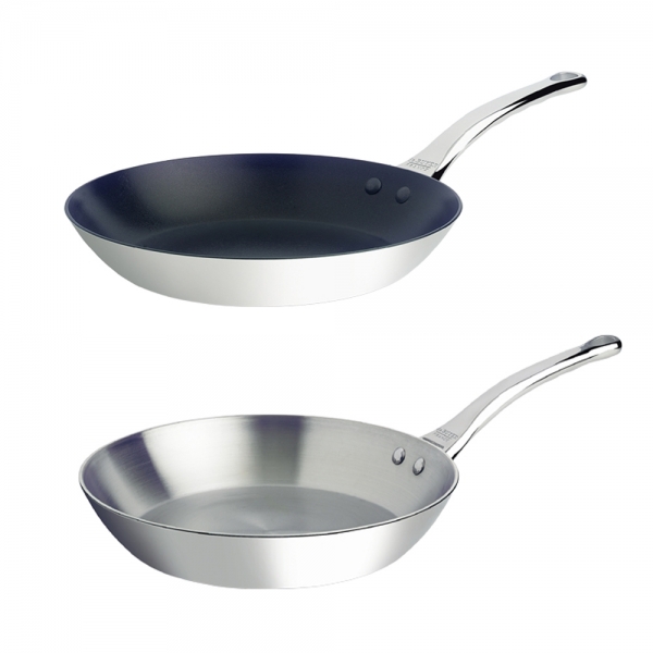 Duo Excellence poêle inox Affinity et Poêle anti-adhésive Affinity De Buyer