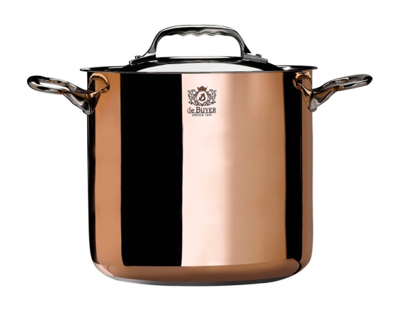 Marmite Cuivre Inox Induction avec Couvercle De Buyer