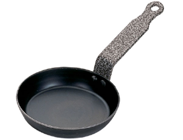 Poêle à blinis tôle bleue