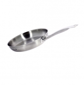 Sauteuse bord droit en inox sans couvercle Ø 20-28 cm - Prim