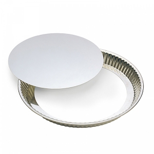 140x140 - Moule à tarte cannelé bord plat fer blanc Gobel (fond amovible)