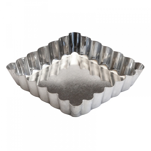 Moule tartelette carrée fer blanc Gobel
